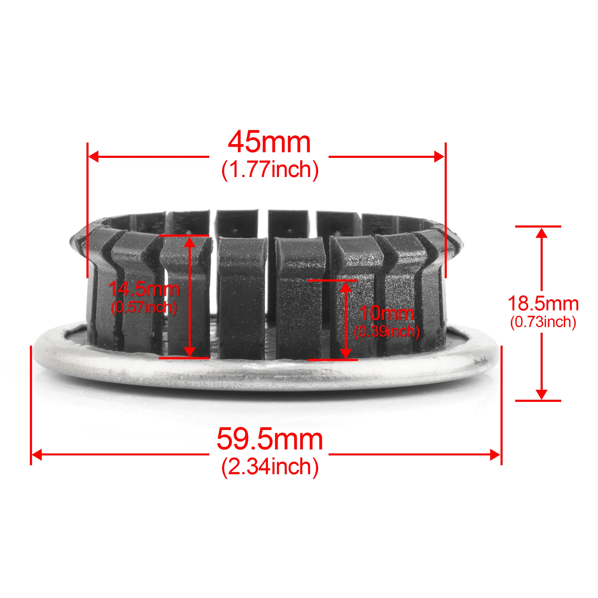 2/4PCS OD 59.5mm/2.34