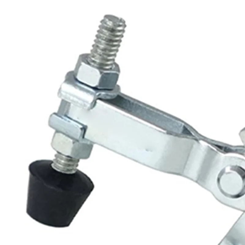 ABLG 4PCS Vertical Quick-Release Toggle Clamp 102B - 220 Ibs Holding Capacity W Rubber Pressure Tip Easy To Use Silver