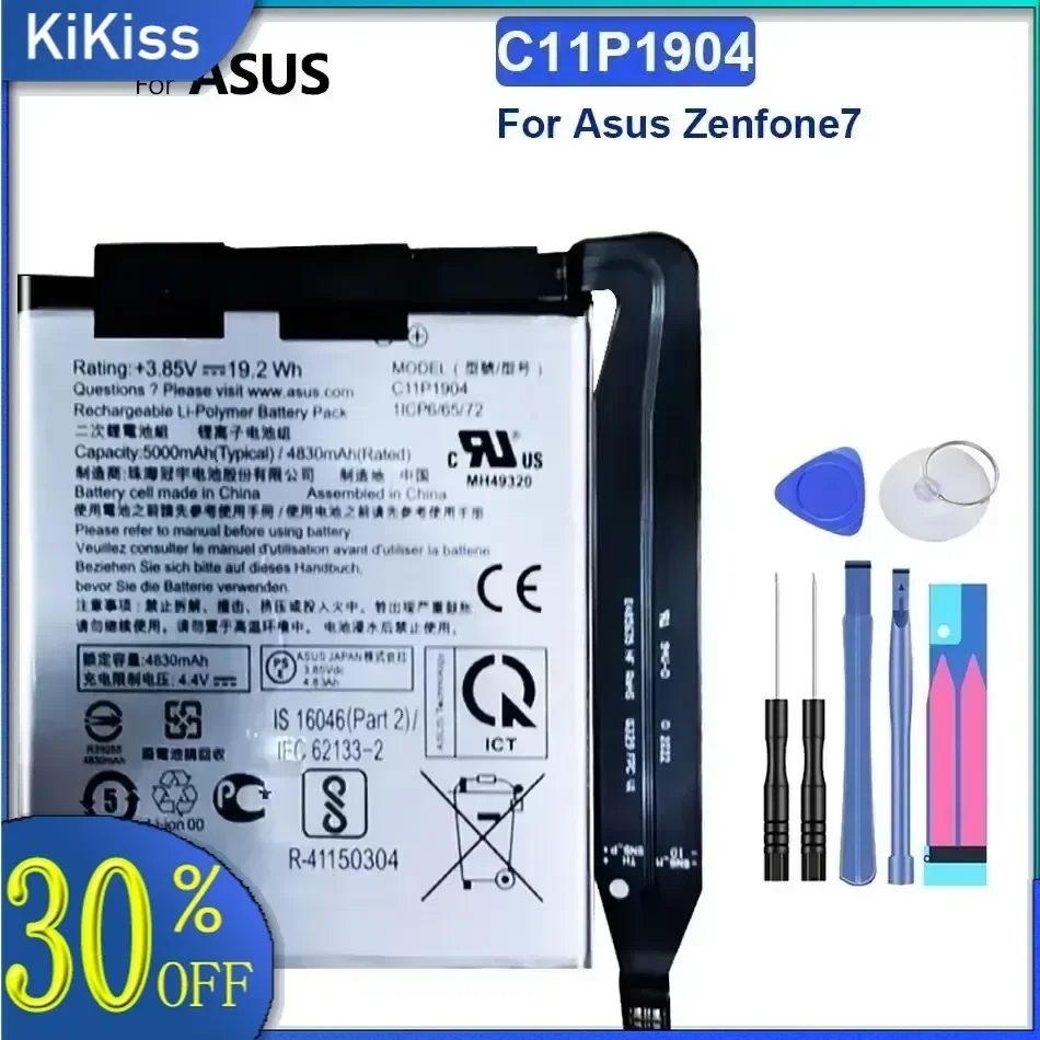 Battery ZS673KS I005DA I005DB C11P1904,For ASUS Zenfone Phone 5 5S Pro ZS671KS 7 ZS670KS 8 Mini 5G