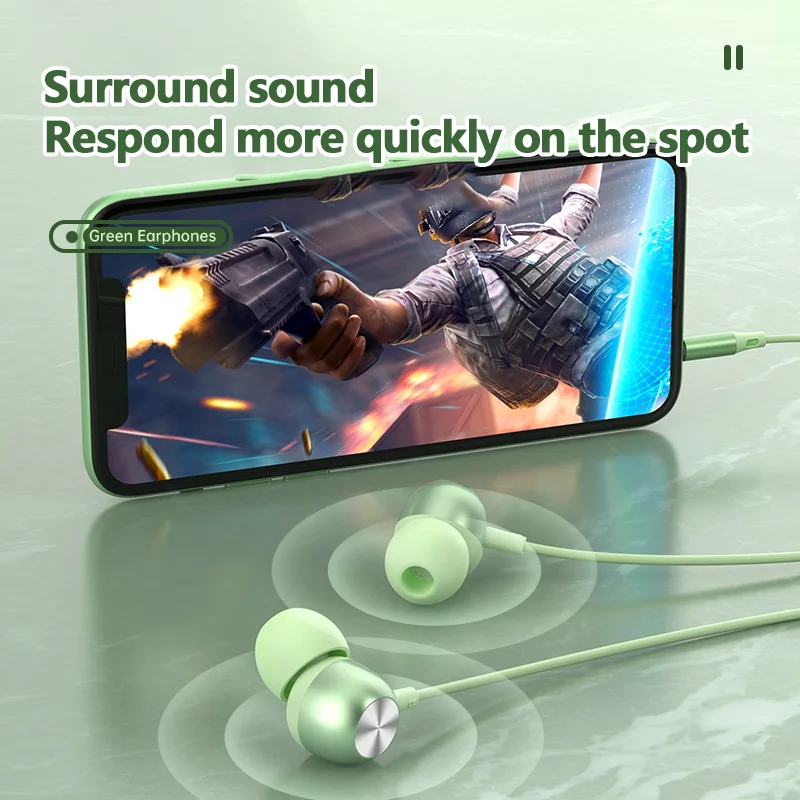 USB Type C Headphones HiFi Stereo surround sound In-ear 3.5mm Wired Music Earbuds For Galaxy S24 S23 S22 Ultra iPhone 15 Pro Max