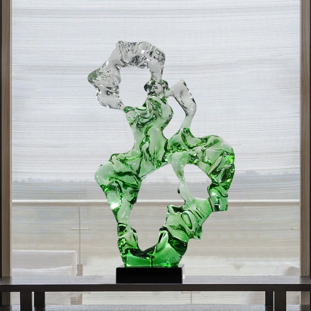 ※a Customizable  Scholar Rock Transparent Resin Sculpture Multiple Colors Available Floor Art Ornament