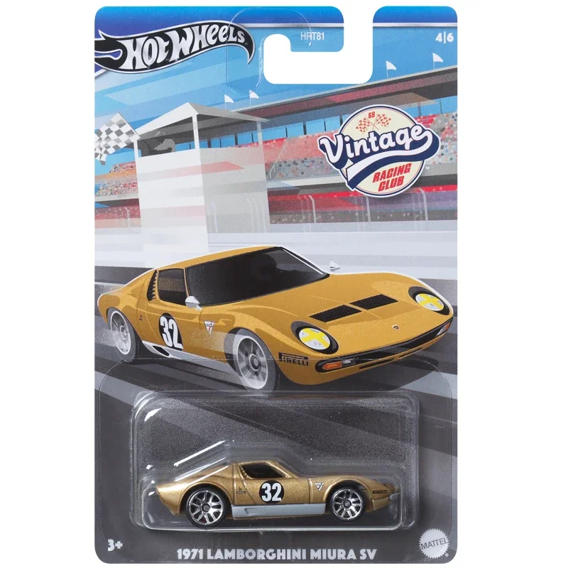 Original Hot Wheels Car Vintage Racing Club Toys for Boys 1/64 Diecast Camaro BMW Lamborghini Miura Porsche 911 Corvette Vehicle