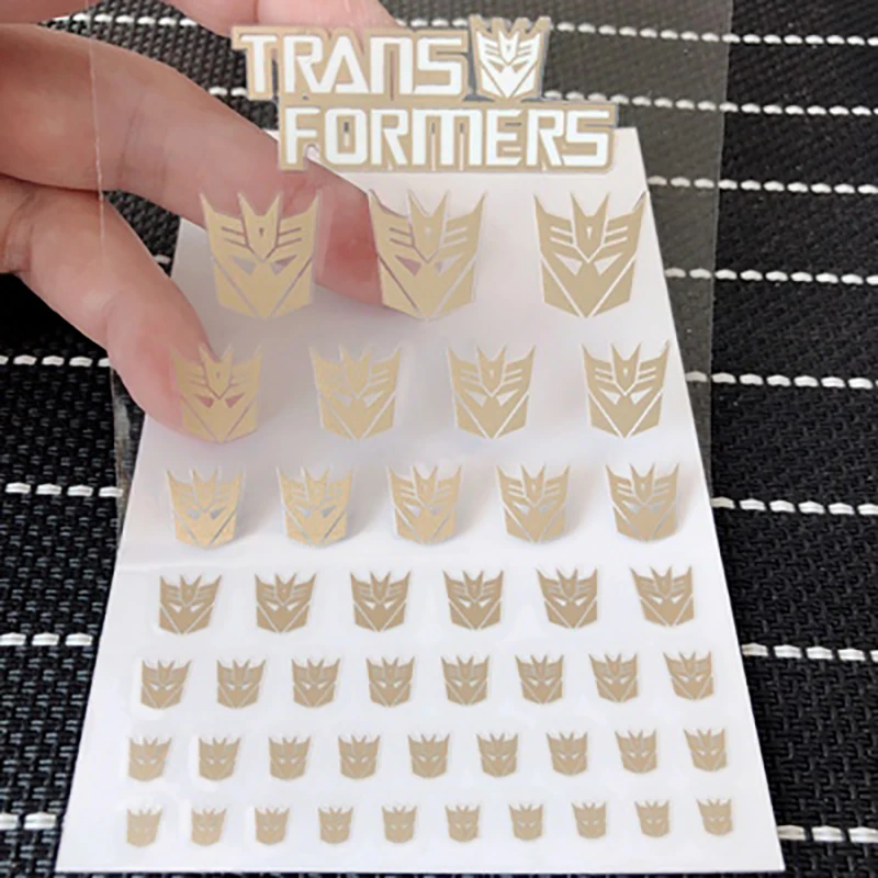 24 Style 45pcs Mini Transformation Decepticons Autobots G1 Stickers Symbol Decal for Custom DIY Toys Accessories Decoration