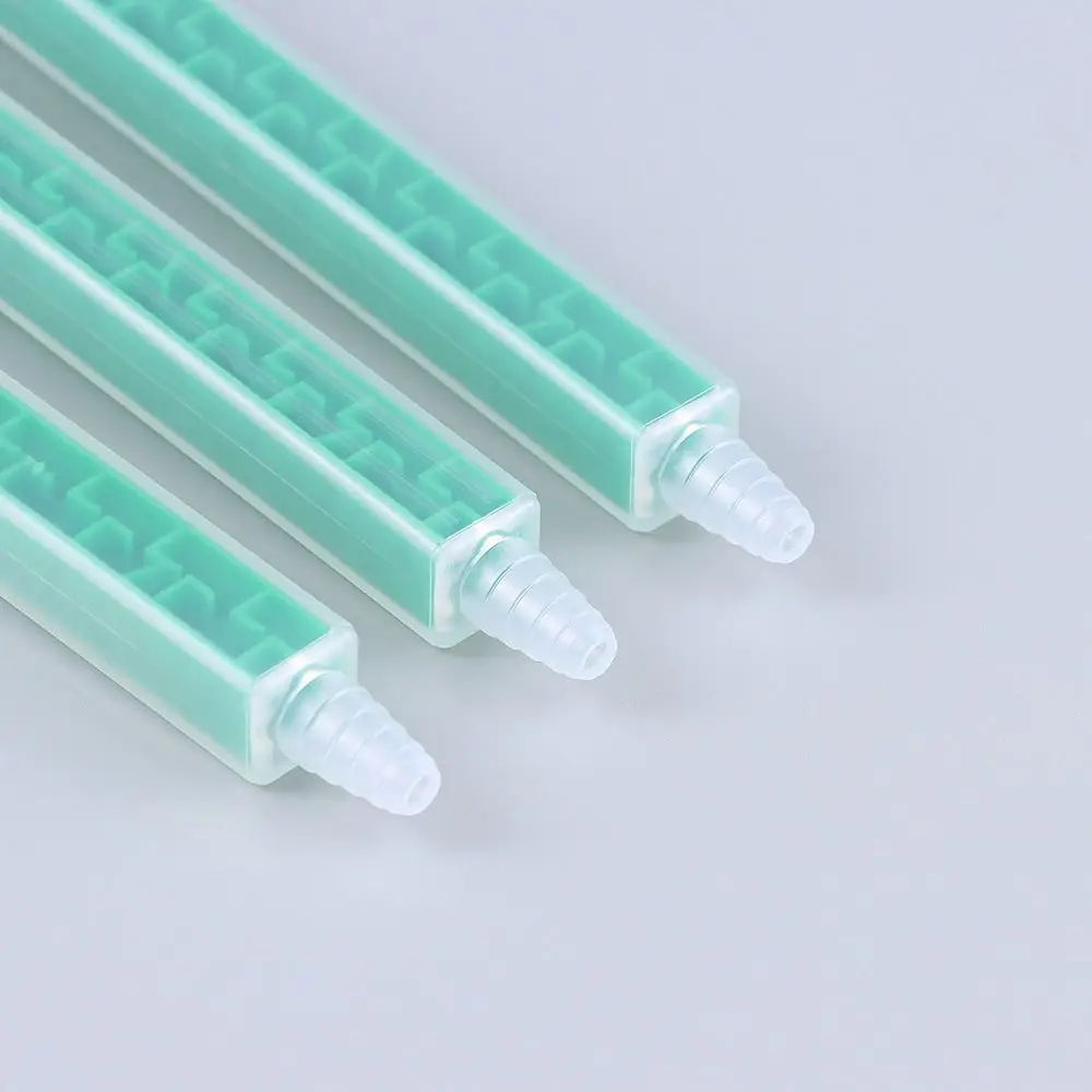 4Pcs New Square Adhesive Mixing Tips 2K Adhesive Epoxy Resin Static Mixer Tips Epoxy Mixing Nozzle for AB Glue Applicator