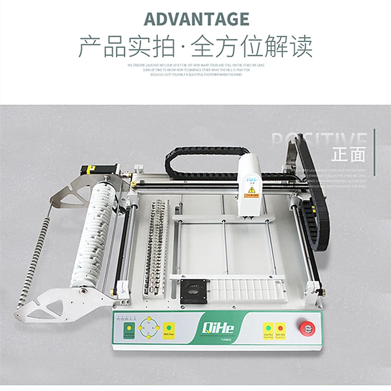 Máquina pequeña SMT LYBGACNC, máquina de recogida y colocación de escritorio, 2 cabezales con 2 cámaras, sistema Visual para línea de producción LED PCB BGA