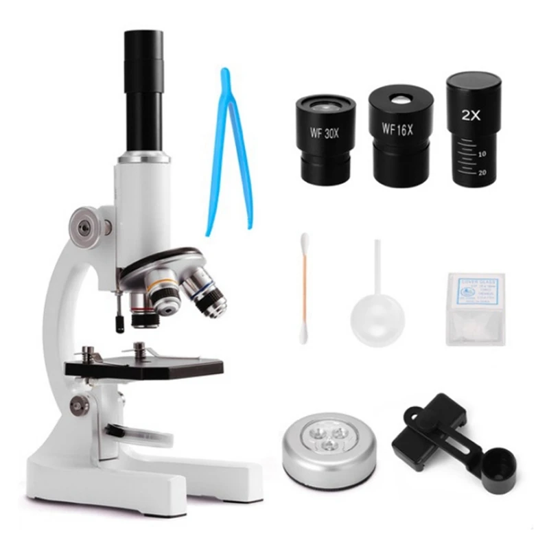 Monocular Optical Microscope Elementary School Children Science Experimental Biology Teaching Christmas Birthday Gift