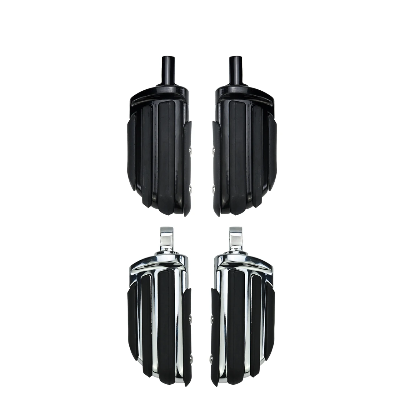 Universal Motocycle Male Mount Foot Pegs 10mm Highway Footpeg Black/Chrome Footrests For Harley Touring Sportster Dyna Softail view 2