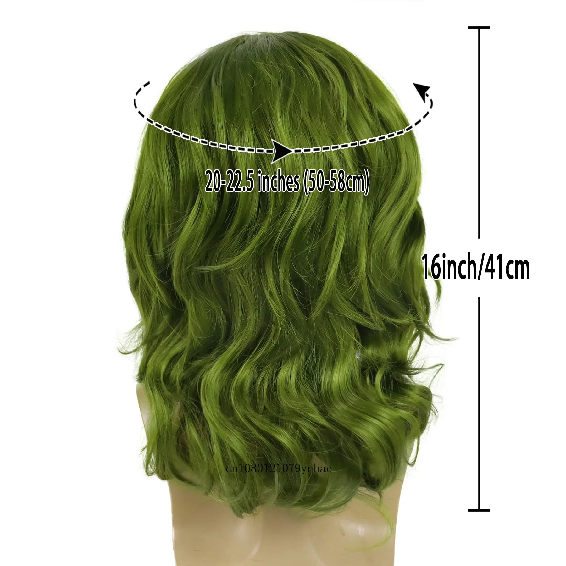 Peluca de payaso verde rizado corto de pelo sintético para hombres, pelucas de disfraz de Halloween de rol de fiesta de Anime, fibra de alta temperatura Joker