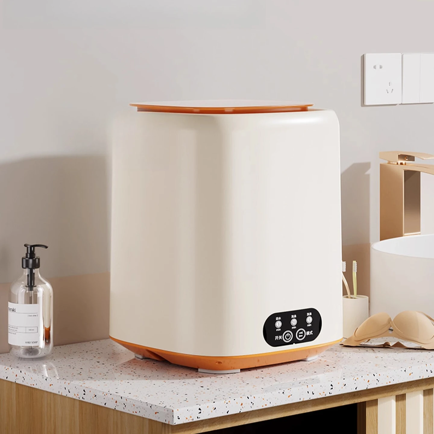 

Mini Full-Automatic Washing Machine, Dedicated for Underwear and Socks with Wash - Dehydrate Function