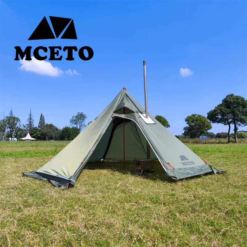 for MCETO Mituo Tingxue 320PRO Winter Snow Skirt Wild Camping Chimney Firewood Stove Great Pyramid Hot Tent