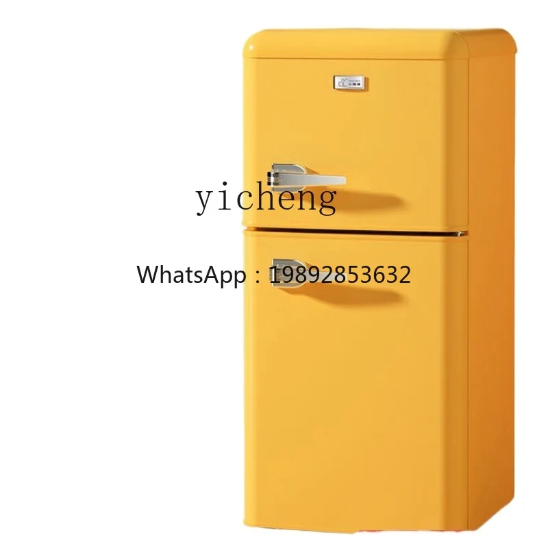 Refrigerator Mini Small Good-looking Household Double Door Mini Refrigerator Mute