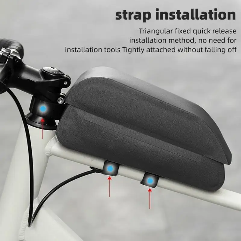 652F Cycling Top Tube Bag High Capacity Easy Installation Bike Frame Sleek Look