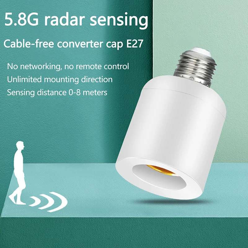 Wireless Remote Control E27 Light Socket Lamp Holder 8M Range For LED Bulbs Lamp Socket Wireless Light Switch Kit AC180-250V