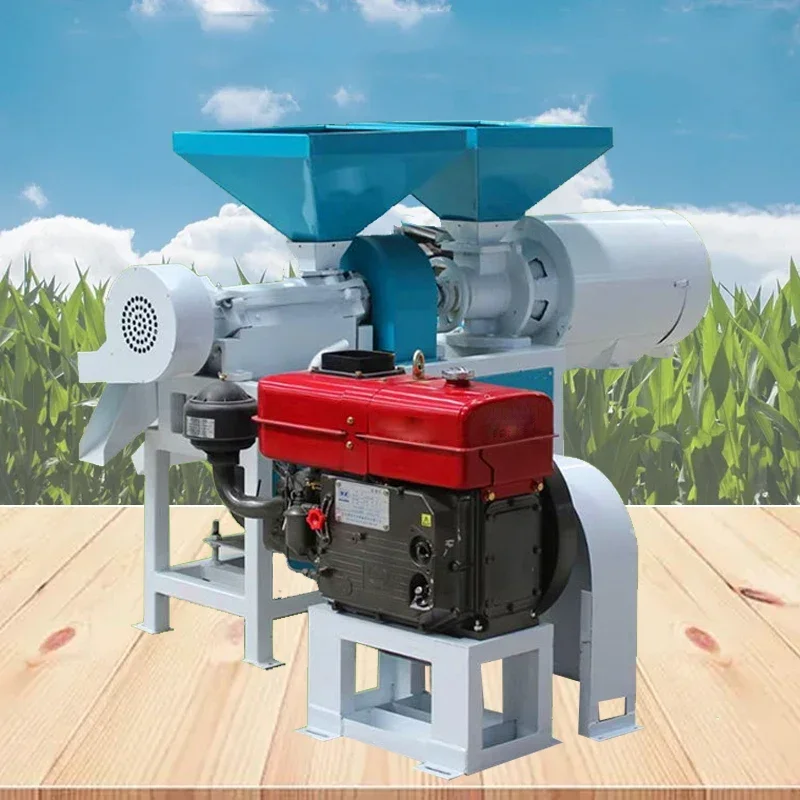 Upgrade Dust-removing Corn Ballast Making Machine Multi-functional Corn Crushing And Peeling Machine With Polishing