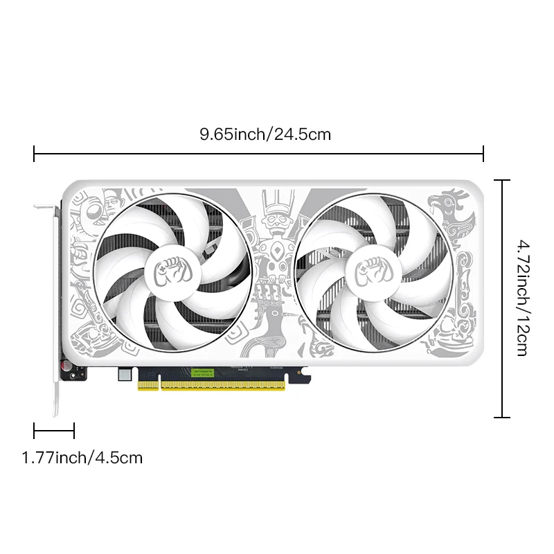 

5060 rtx 5060 8 ГБ 128 бит GDDR7 настольная видеокарта AX RTX5060 X2W 8 ГБ игровая видеокарта