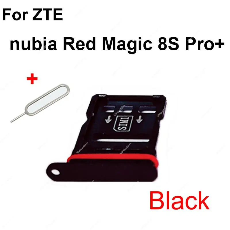 For ZTE nubia Red Magic 8 8S 9 Pro+ Plus NX729J NX769J Sim Card Tray SIM Card Holder Adapter Reader Parts