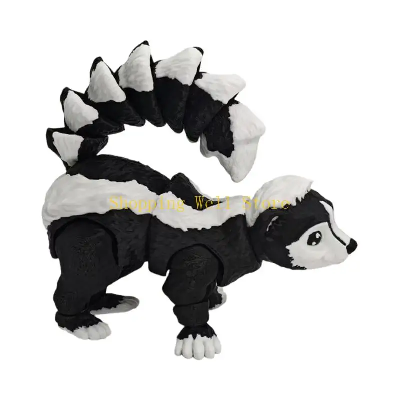 KX4B 3D Printed Animals Fidgety Toy Stress Relief 3D Printer Squirrel,Desktop Decors