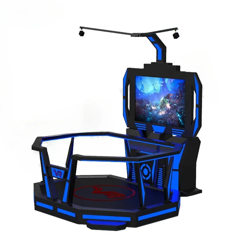 Amusement Park Equipment Virtual Reality Treadmill 9d 360 Degree View Vr Treadmill Simulator Shooting Game Machine