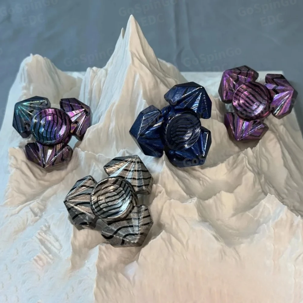 Yibai EDC Crossbone تململ سبينر ألعاب متململة للبالغين أدوات تخفيف القلق ثلاثة شفرات تململ سبينر الدوران #6