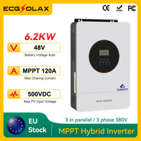 ECGSOLAX 6.2KW Solar Hybrid Inverter 120A Built-in MPPT Solar Controller 48VDC Off-Grid Inverter charging Pure Sine Wave