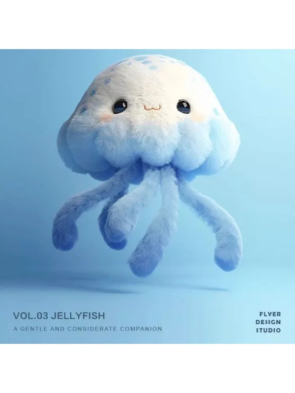 Pluszowa meduza: urocza zabawka pluszowa w stylu akwarium z miękkimi żamami, idealny prezent dla dzieci z motywem oceanu.