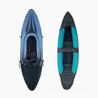 Single kayak inflatable boat wear-resistant assault  double fishing boat thickened rubber folding canoe