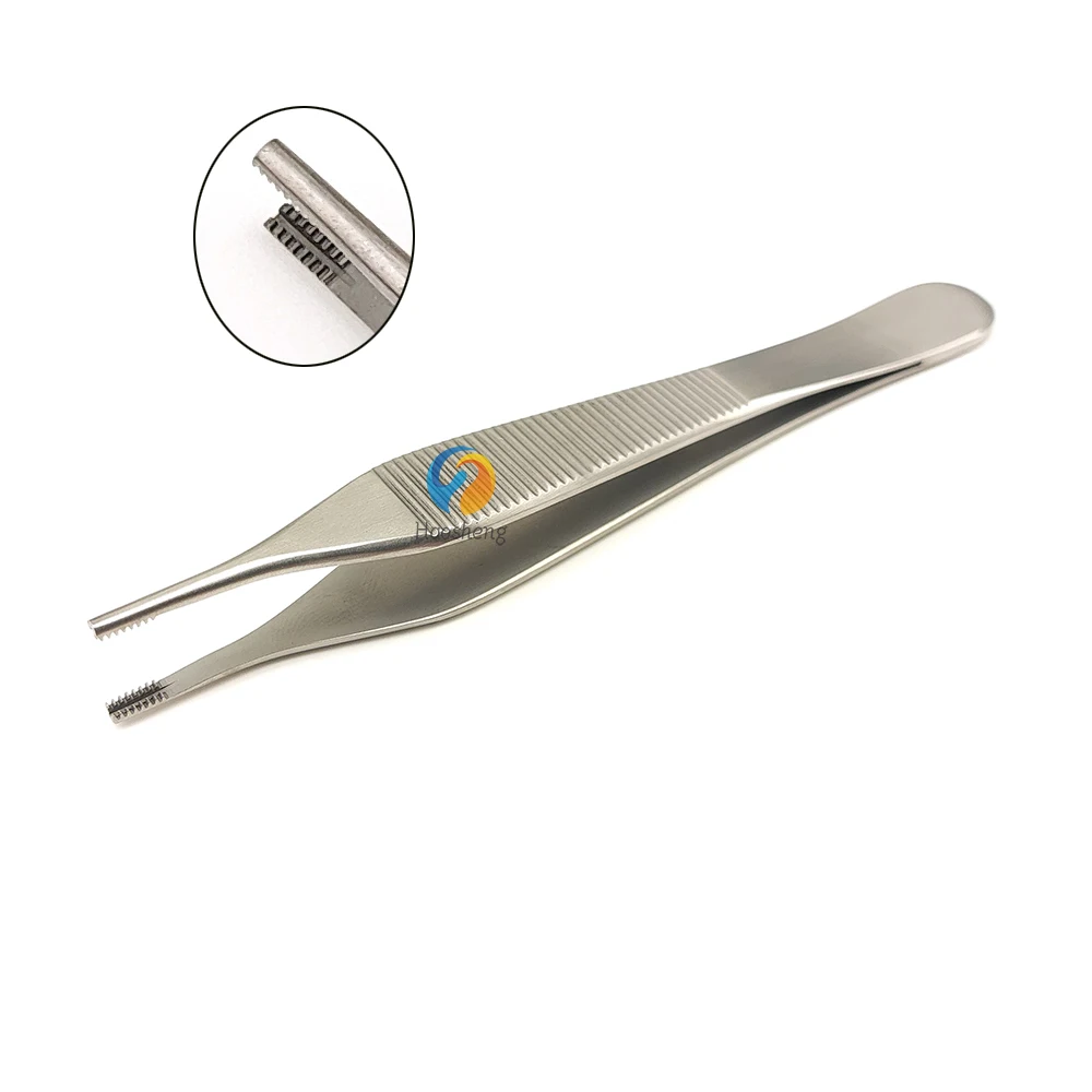 12.5cm Adson Brown Tissue Forceps Serrated Tip 7x7 Teeth Rhinoplasty Dressing Surgical Instrument