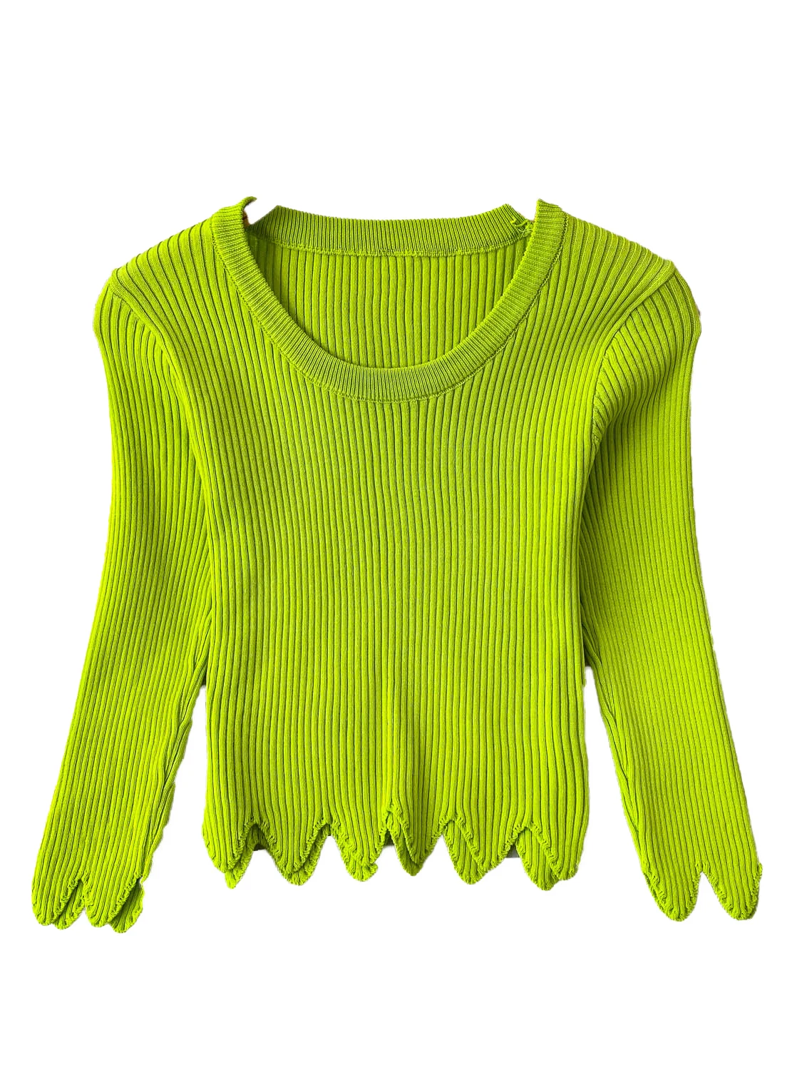 

2025 New Pure Color Knitted Sweater Women's Ele Design ort Sve Long round Ne Base irt Korean Sle Loose Fit Ice...