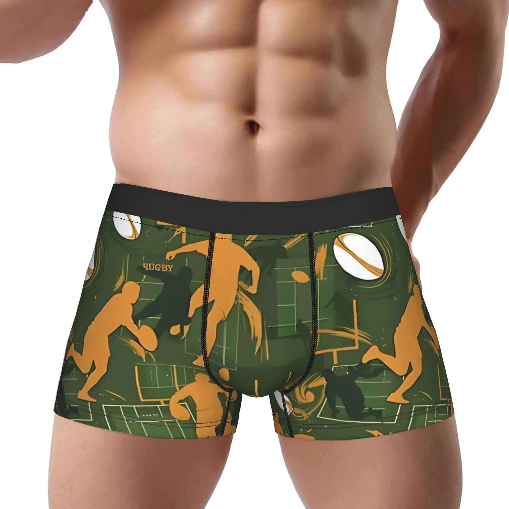

Rugby Underpants Homme Panties Man Underwear ball Comfortable Shorts Boxer Briefs