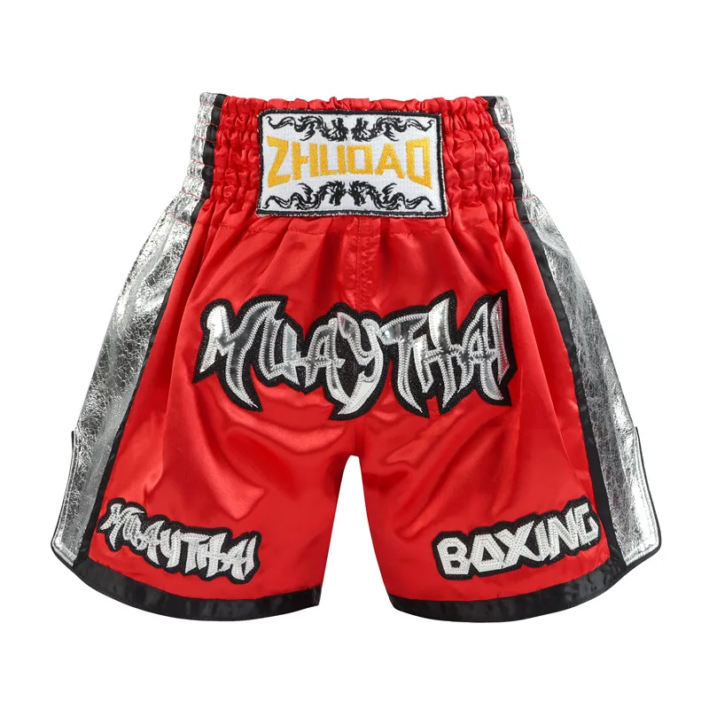 

Training Combat Fighting Sanda Kick Bright Fabric Boxing Trunks Children'sColorful Muay Thai Pants Adult Polyester Boxer Shorts