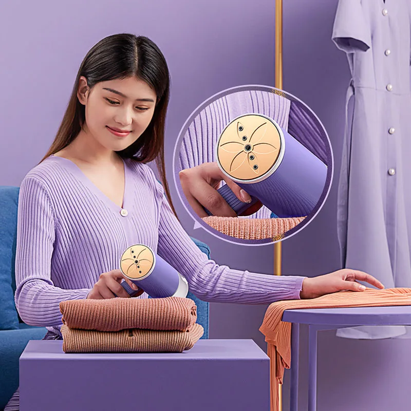 Plancha de vapor portátil de mano, vaporizador de ropa plegable, planchado colgante, máquina de planchar ropa de viaje para el hogar con cepillo de bola de pelo