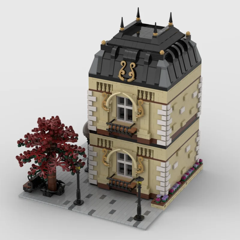 City Street View Moc Building Brick Modular Modular luxury House Model Technology Blocks Christmas DIY Toy Construction Gift