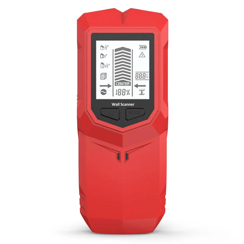 Buscador de cajas eléctricas B68C, Detector de metales de pared 6 en 1, buscador de pernos de pared, herramienta de detección de cables vivos de voltaje
