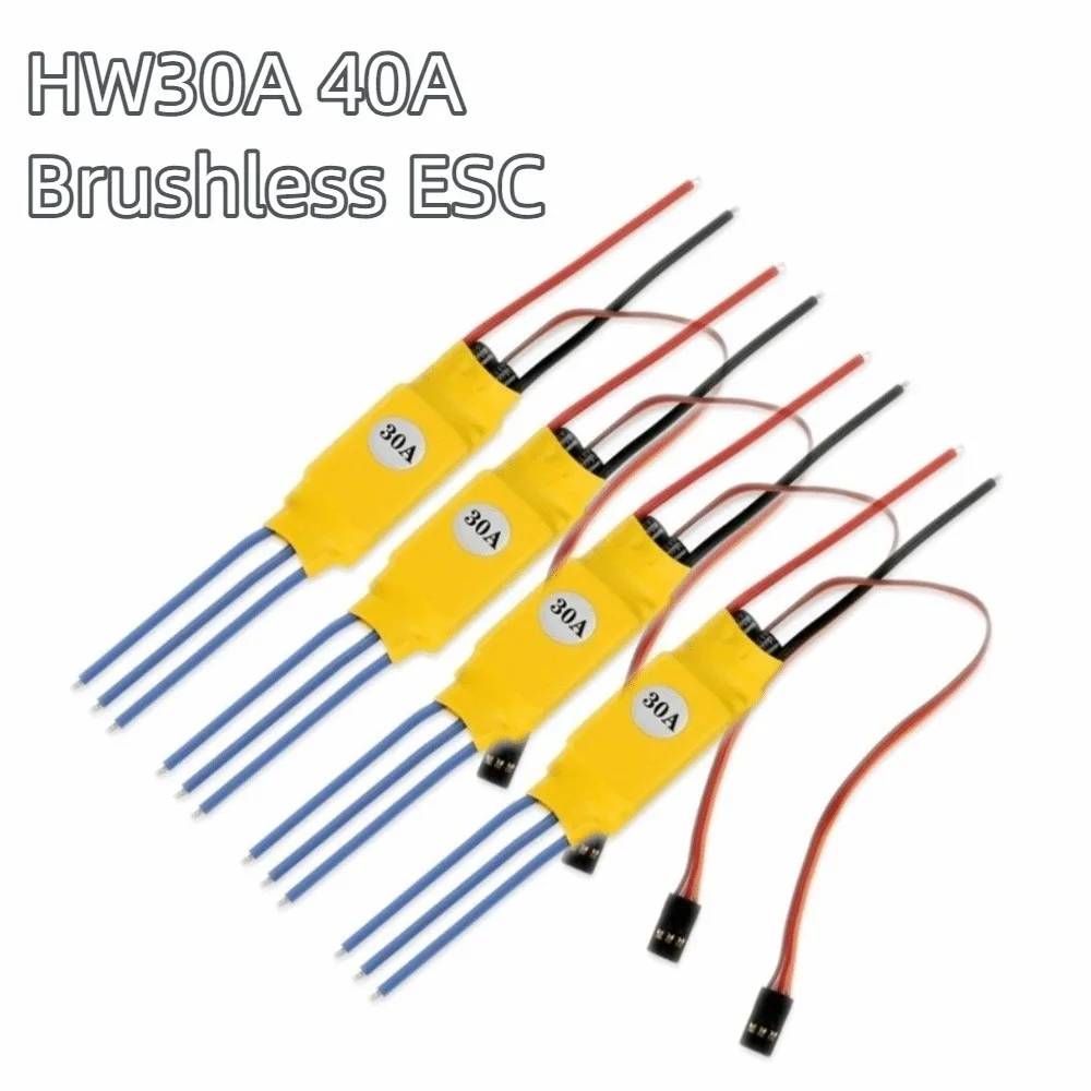 HW30A 40A فرش ESC الموز رئيس BEC وظيفة وحدة تحكم السرعة الإلكترونية سهلة الاستخدام T التوصيل كوادكوبتر صغير ESC ل FPV F450