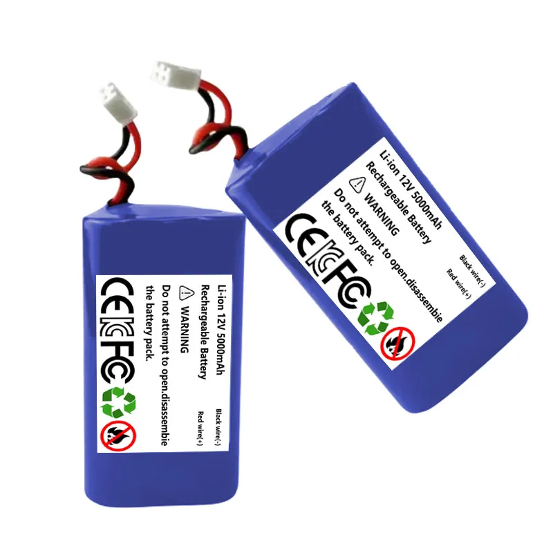 بطارية 12 فولت 3S1P 12.6 فولت/11.1 فولت 18650 بطارية ليثيوم أيون 5000 مللي أمبير في الساعة مزود طاقة احتياطية، CCTV، كاميرا، مسدس فآسيا، بطارية ليثيوم أيون