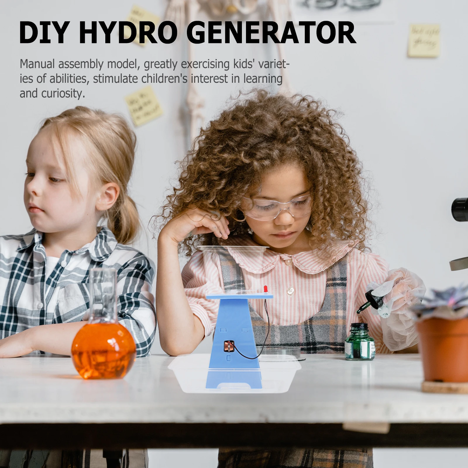 

1 Set Hydro Generator Educational Generator Science Experiment Science Random Color Manual Assembly Experiment