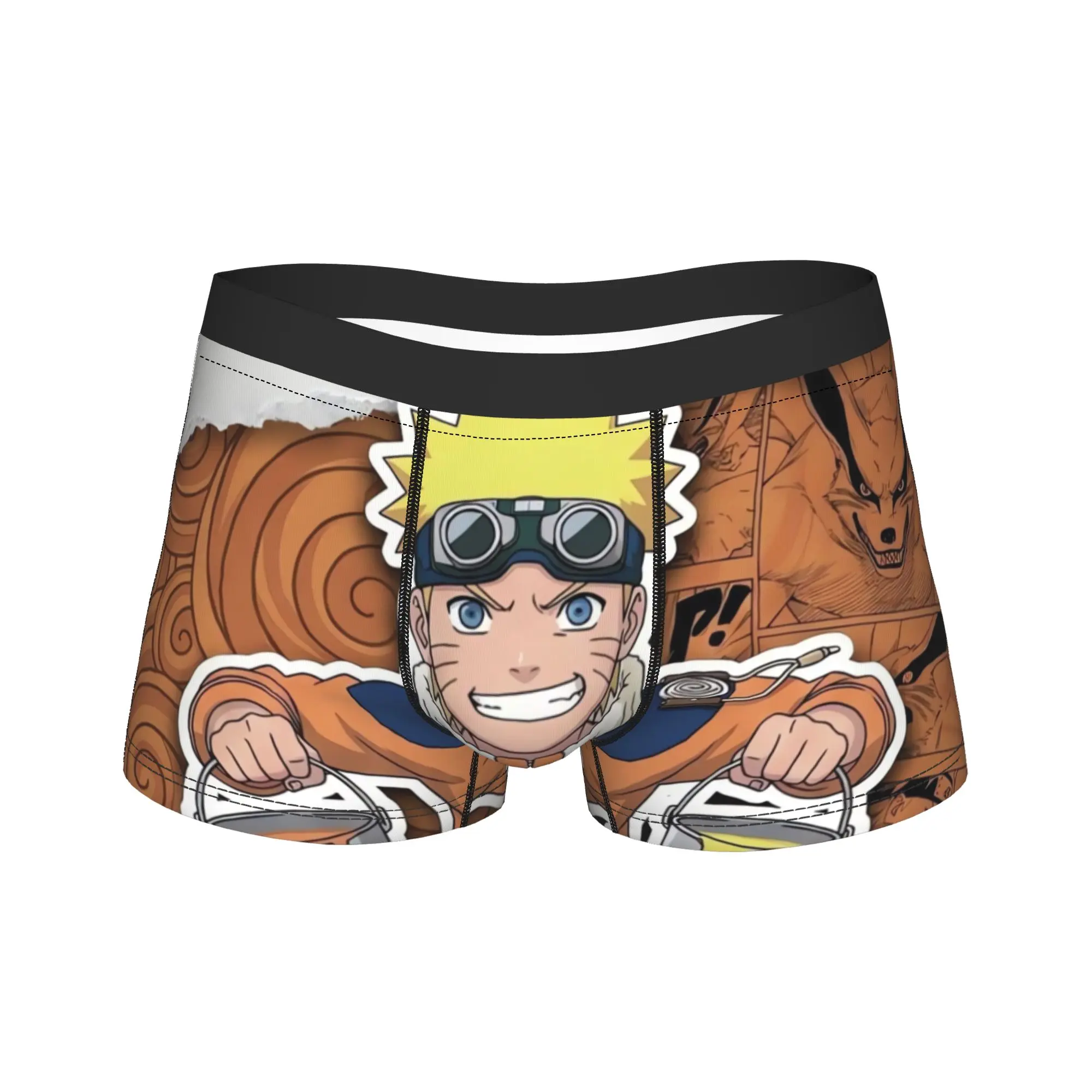 

Uzumaki N-Narutoes Cartoon Underwear Breathable Panties Custom Shorts Briefs For Men Pouch Large Size Trunk