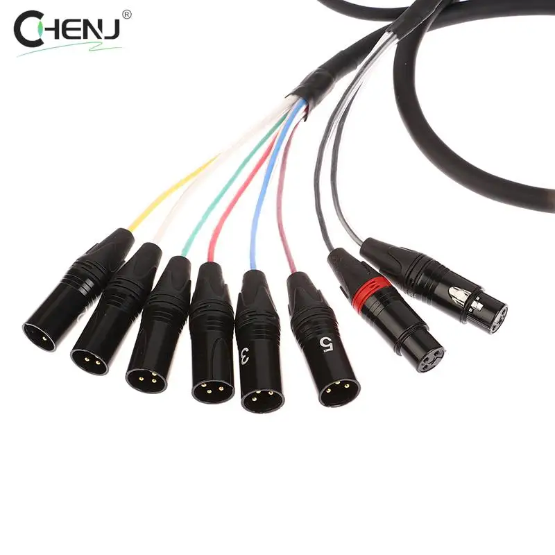 1M 2 4 6 Channel Professional Multi-Media 3 Pin XLR Cable Male To Female Balanced Audio Extension Cord