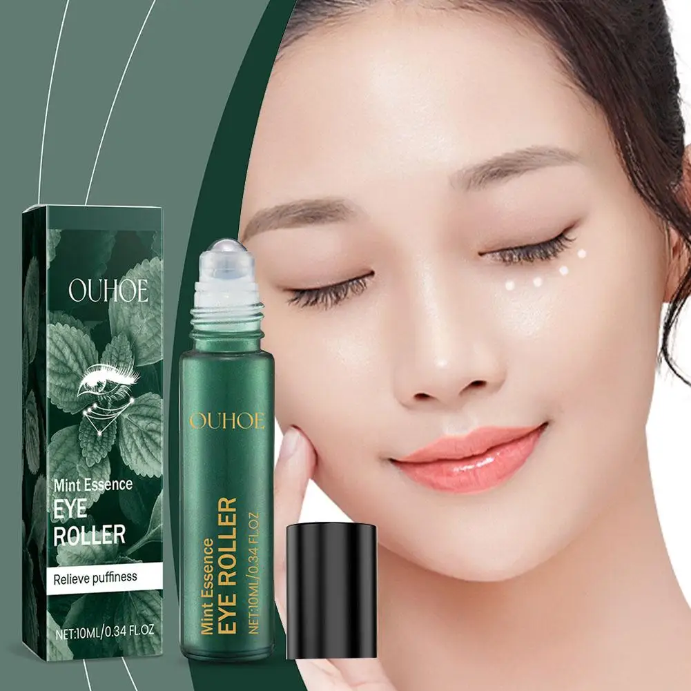 Eye Roller Serum com Essência de Menta, Anti Dark Circle, Puffiness, Firming, Lifting Bags, Eye Skin Massager Care, S6U3, 10ml