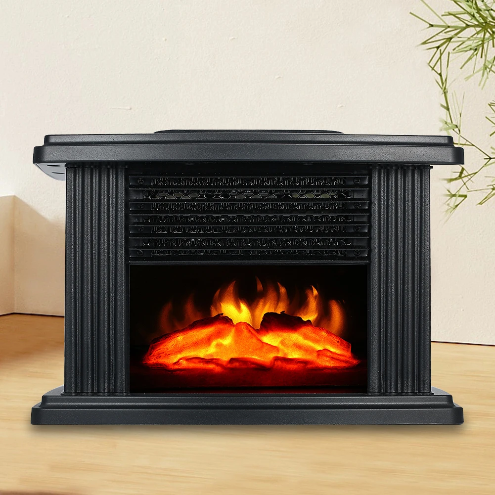 3D Electric Fireplace Smokeless Simulation Flame Heater US/EU with Remote Control Energy-saving Household Appliances