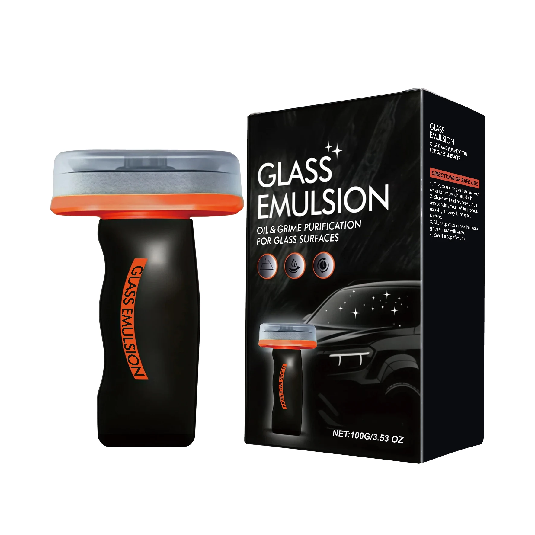 Glass Emulsion Oil Film Car Windshield Cleaner Auto Glass Oil Film Remover Hydrophobic Coating Handheld Glass Emulsion Remover
