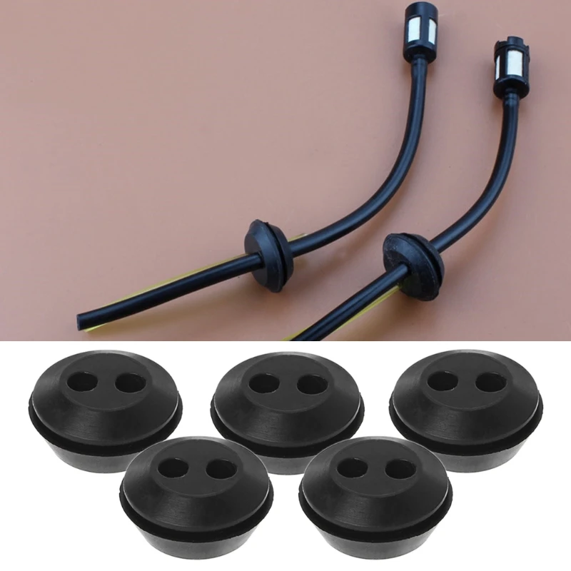 5Pcs Brush Cutter Grass Trimmer Fuel Oil Pipe Hose Washer Grommet With 2 Holes Drop Shipping