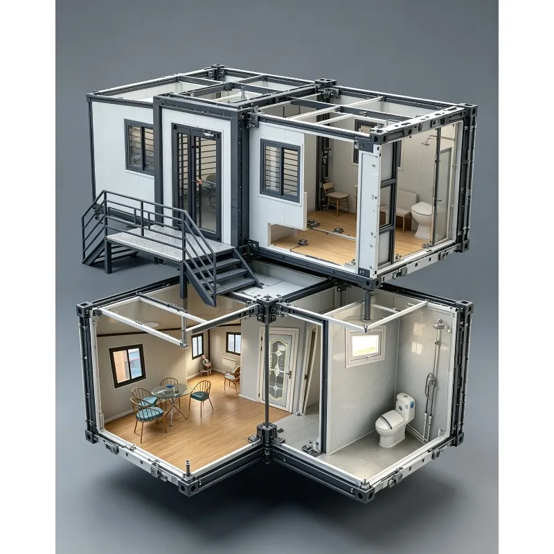 Luxury Modern Portable Container House 20ft 40ft Expandable Foldable Prefab Home