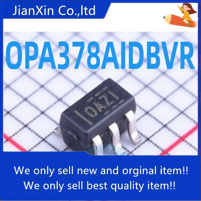 10pcs orginal new  OPA378AIDBVR OPA378AIDBVT Silkscreen OAZI SOT23-5 Operaonal Amplifier