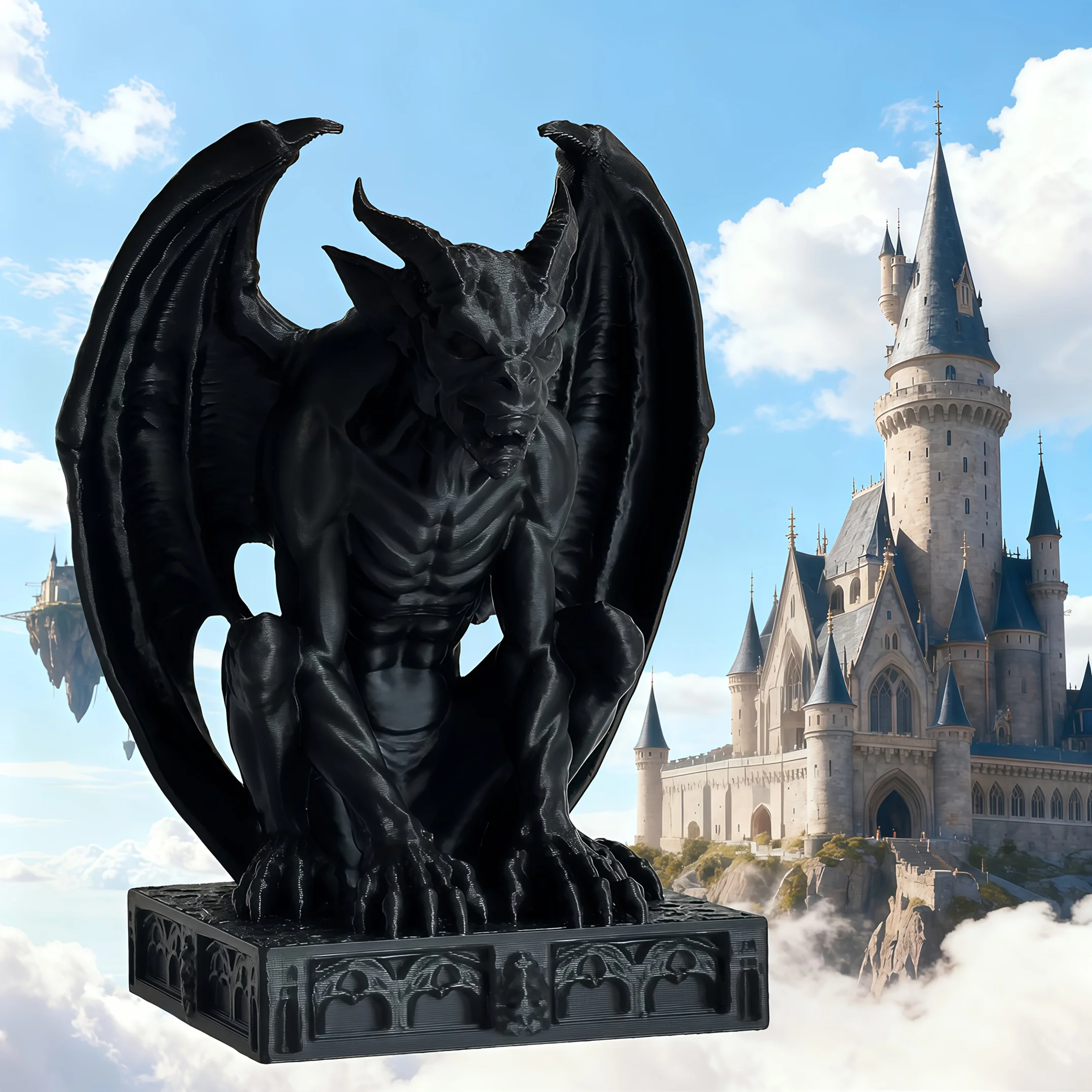 1er-Pack 3D-gedruckte Mutant-Fledermaus-Alien-Wächterfigur, Dekoration für Innen- und Außenbereiche sowie das Armaturenbrett im Auto, kreatives Geschenk für Halloween, Weihnachten – Detail 1