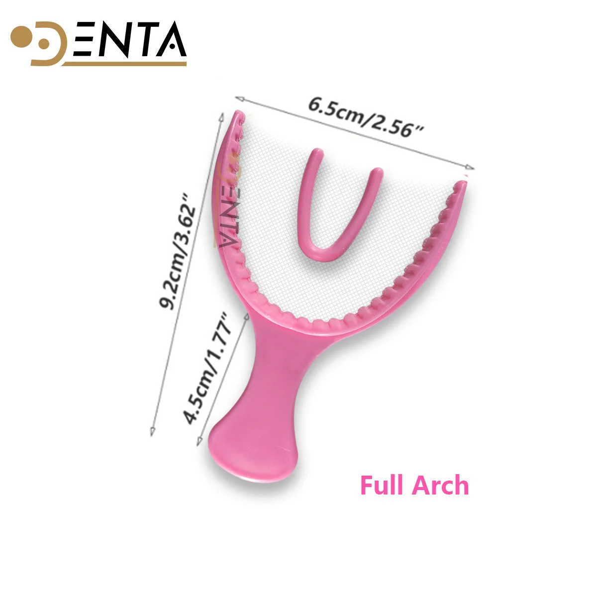 10 قطع من صواني الانطباع الشبكية للأسنان للاستعمال مرة واحدة - نصف أسنان كبيرة