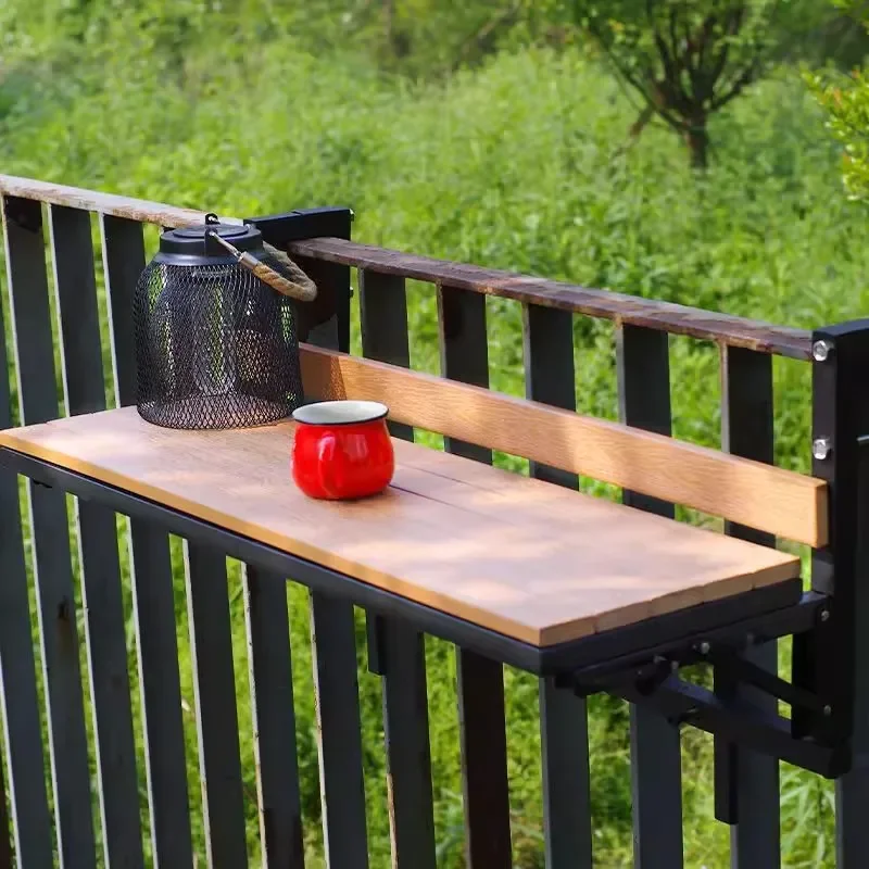 Wooden Outdoor Tables Garden Portable Folding Side Table Simple Modern Removable Study Desk Balcony Outdoor Dining Table