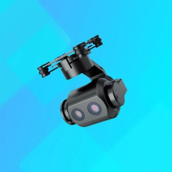 Miniature three-axis dual visible light stabilization pod gimbal drone telescope hoisting