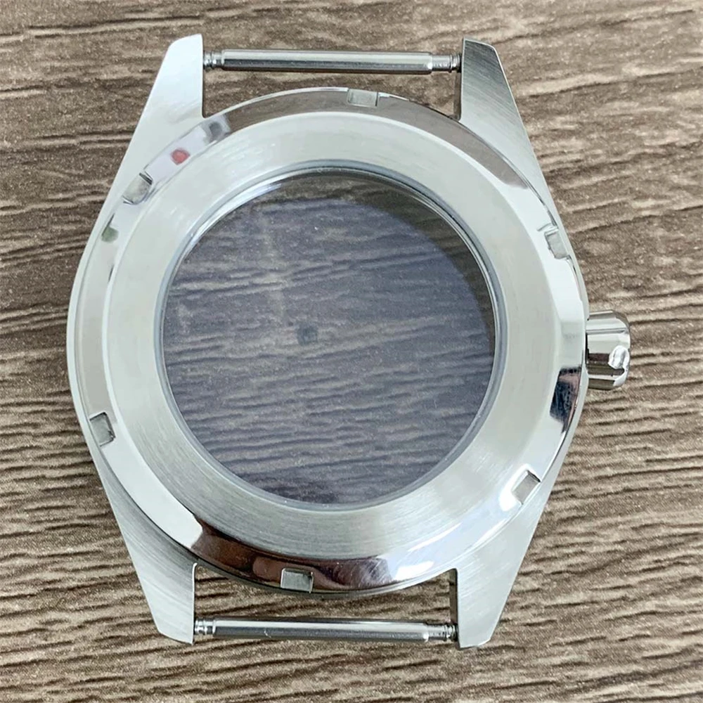 New NH35 Case 41mm 316L Stainless Steel Mineral Glass Mirror Watch Case Fits for NH35 NH36 4R 7S Movement 33.5mm Dial Watch Part