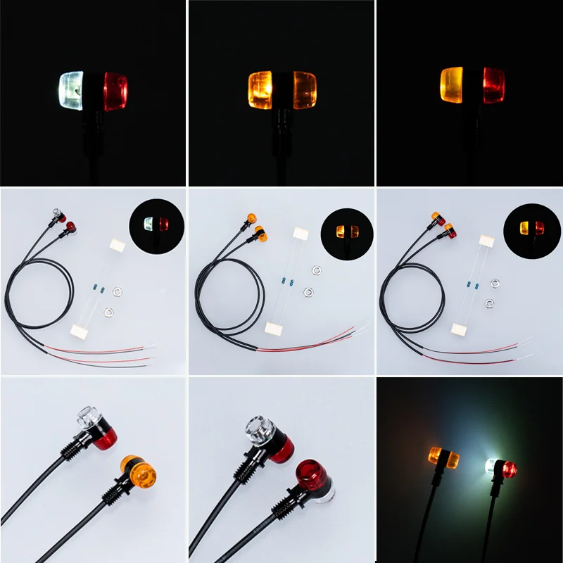 

1:14th Scale LED 3V Two Tone Clearance Light Side Light for Tamiya RC Truck SCANIA 770S R620 VOLVO BENZ Arocs MAN TGX Car